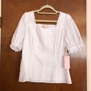 Rachel Parcell eyelet top- NWT